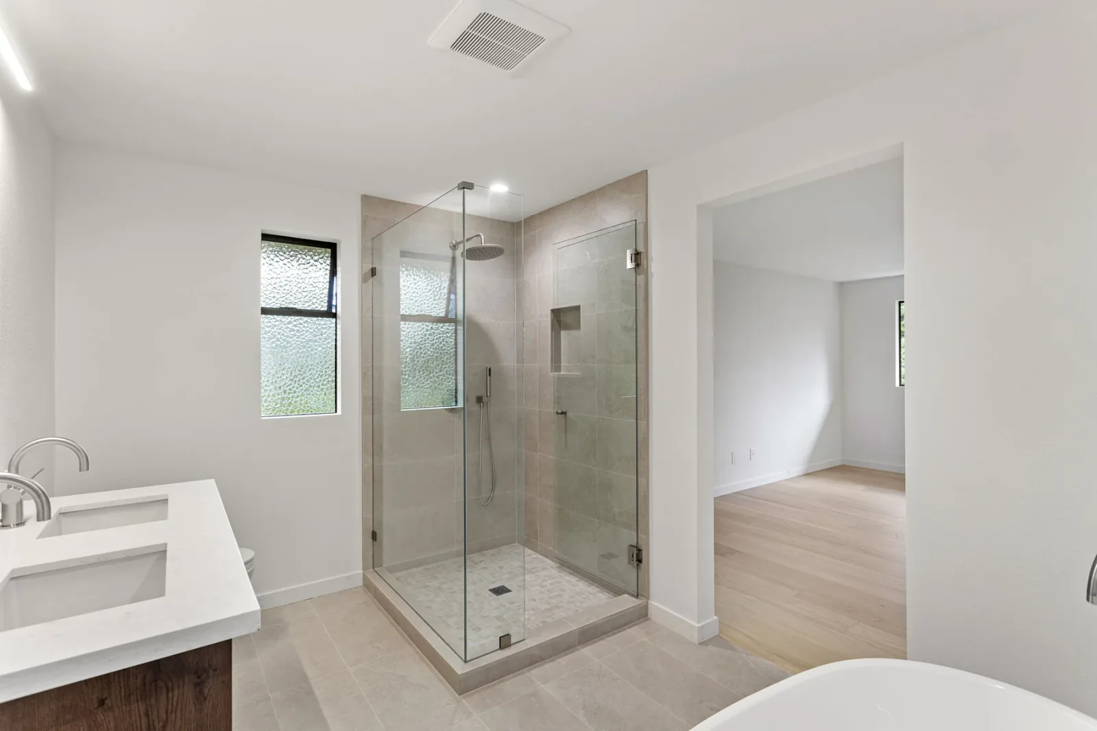 Completed Primary Bathroom and bedroom connection in the Bellevue remodel
