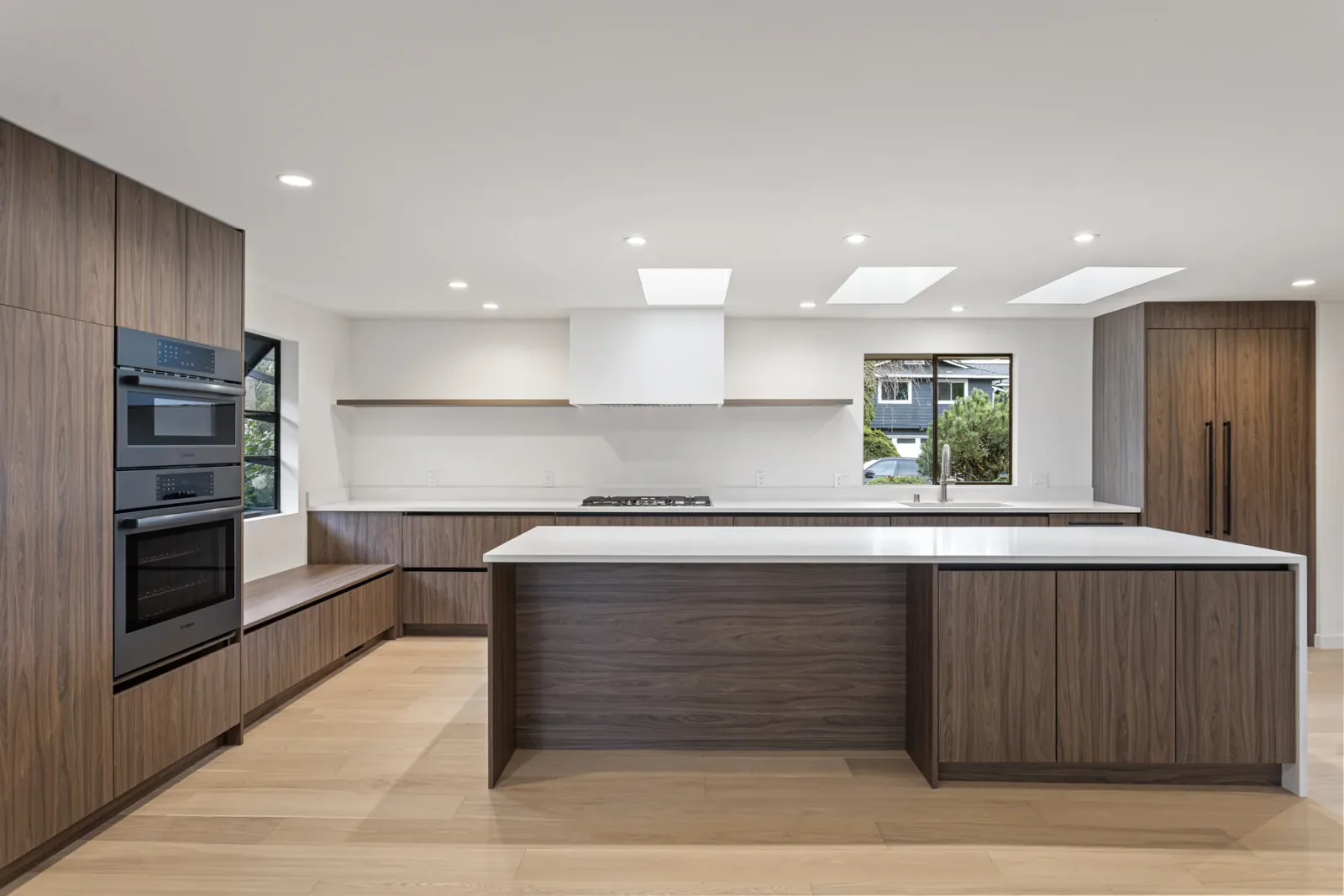 After: completed skylit kitchen in the Bellevue full home remodel