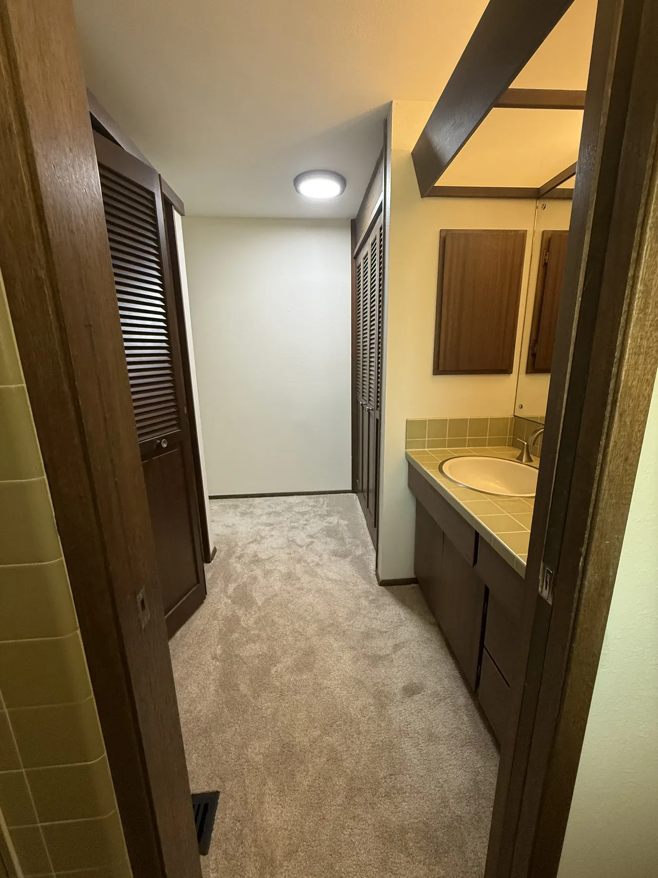 Old Bellevue hallway storage before remodeling