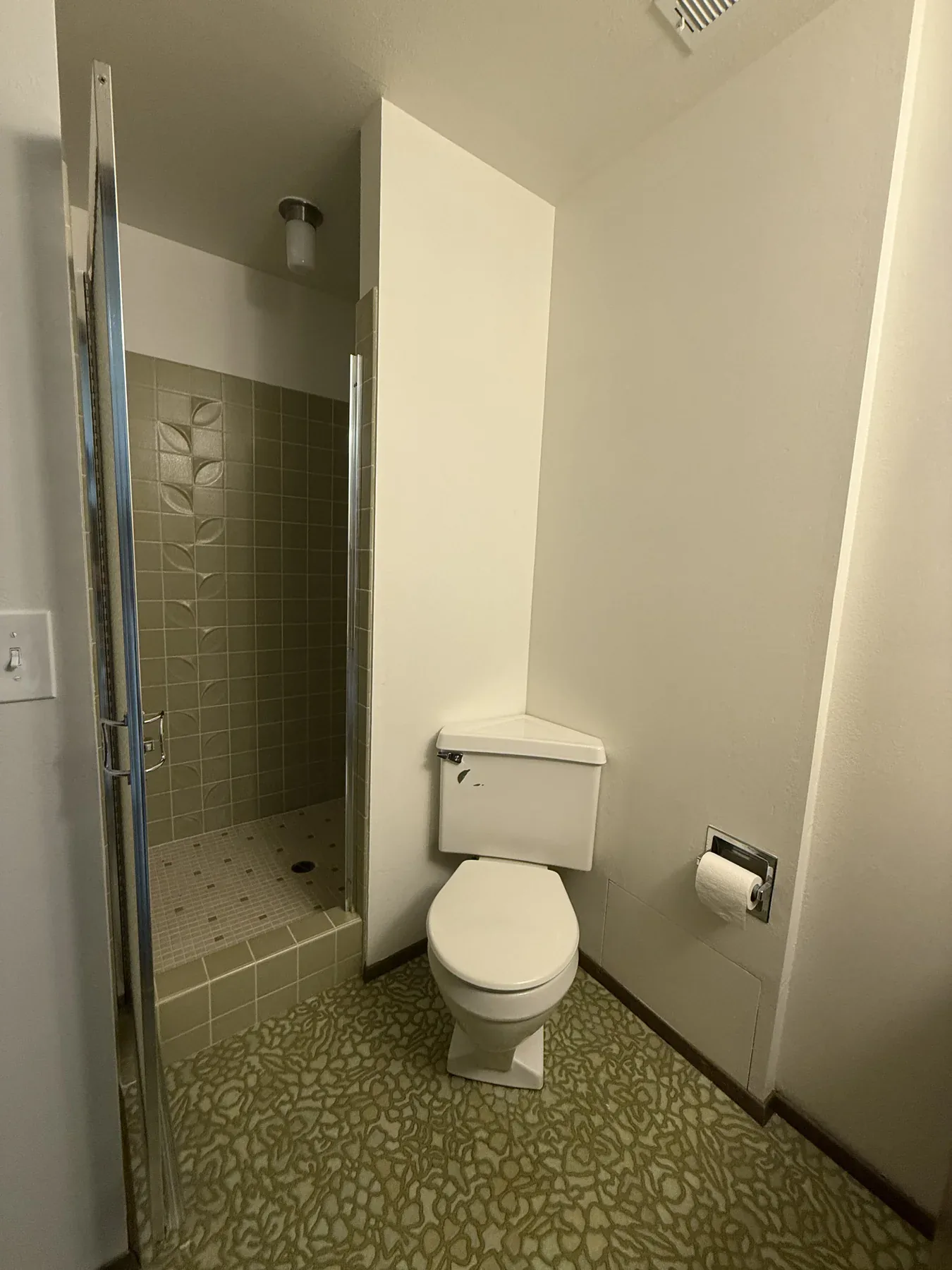 Old Bellevue lower-floor bathroom before remodeling