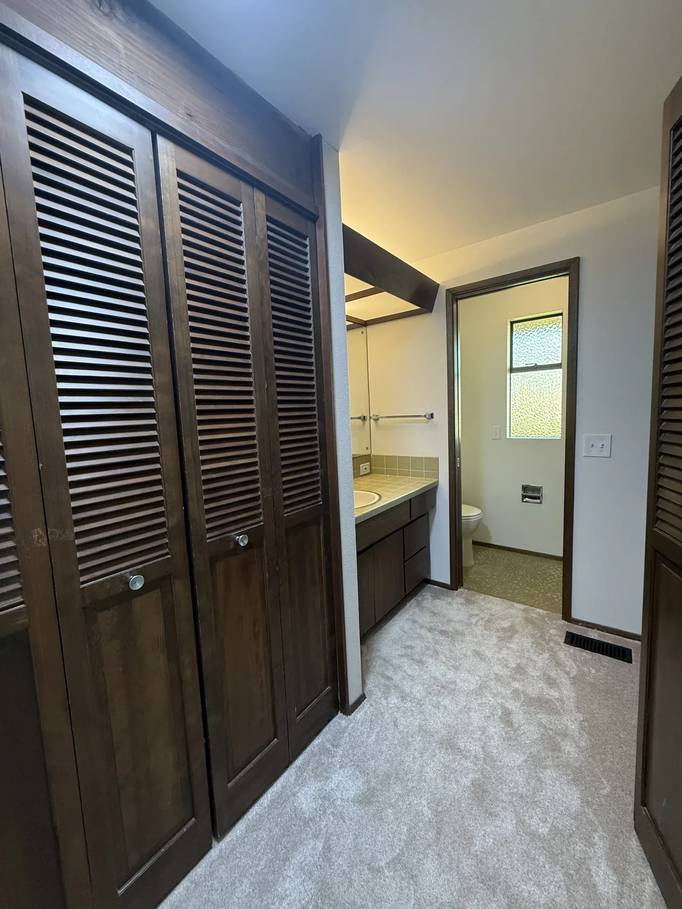 Old Primary Suite closets before the Bellevue remodel