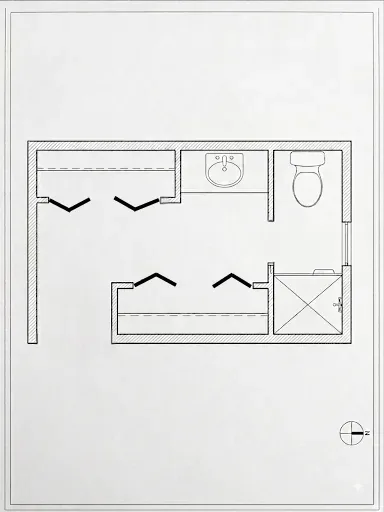Finished primary bathroom in Bellevue, WA, view 8