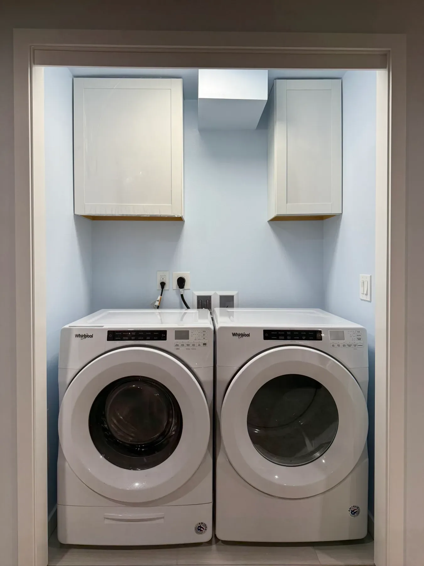 Finished bathroom and laundry area in Kirkland, WA