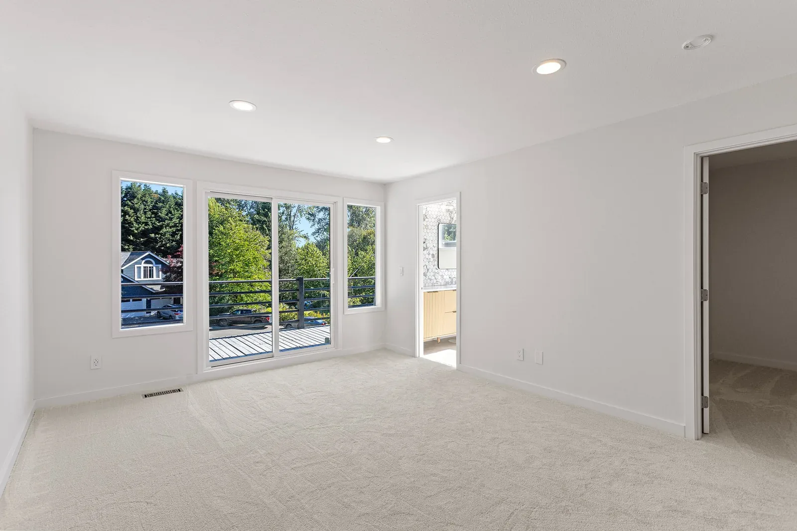 Bright finished bedroom in the Kirkland whole home remodel