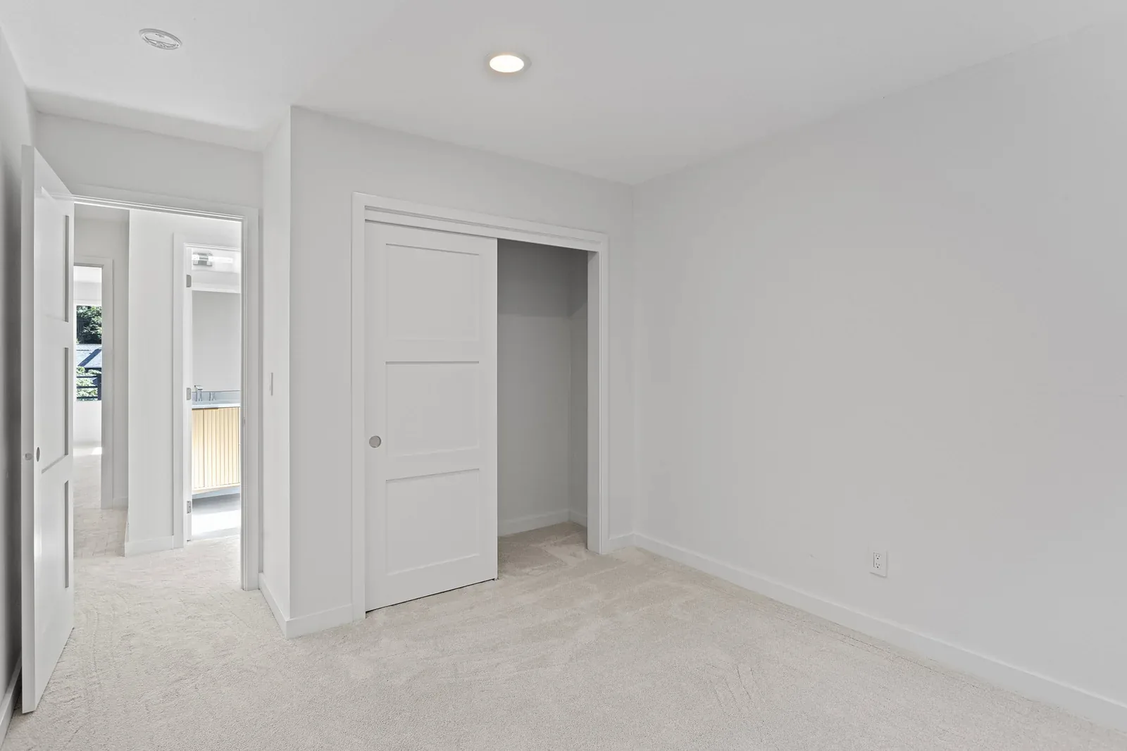 Finished bedroom and closet in the Kirkland whole home remodel