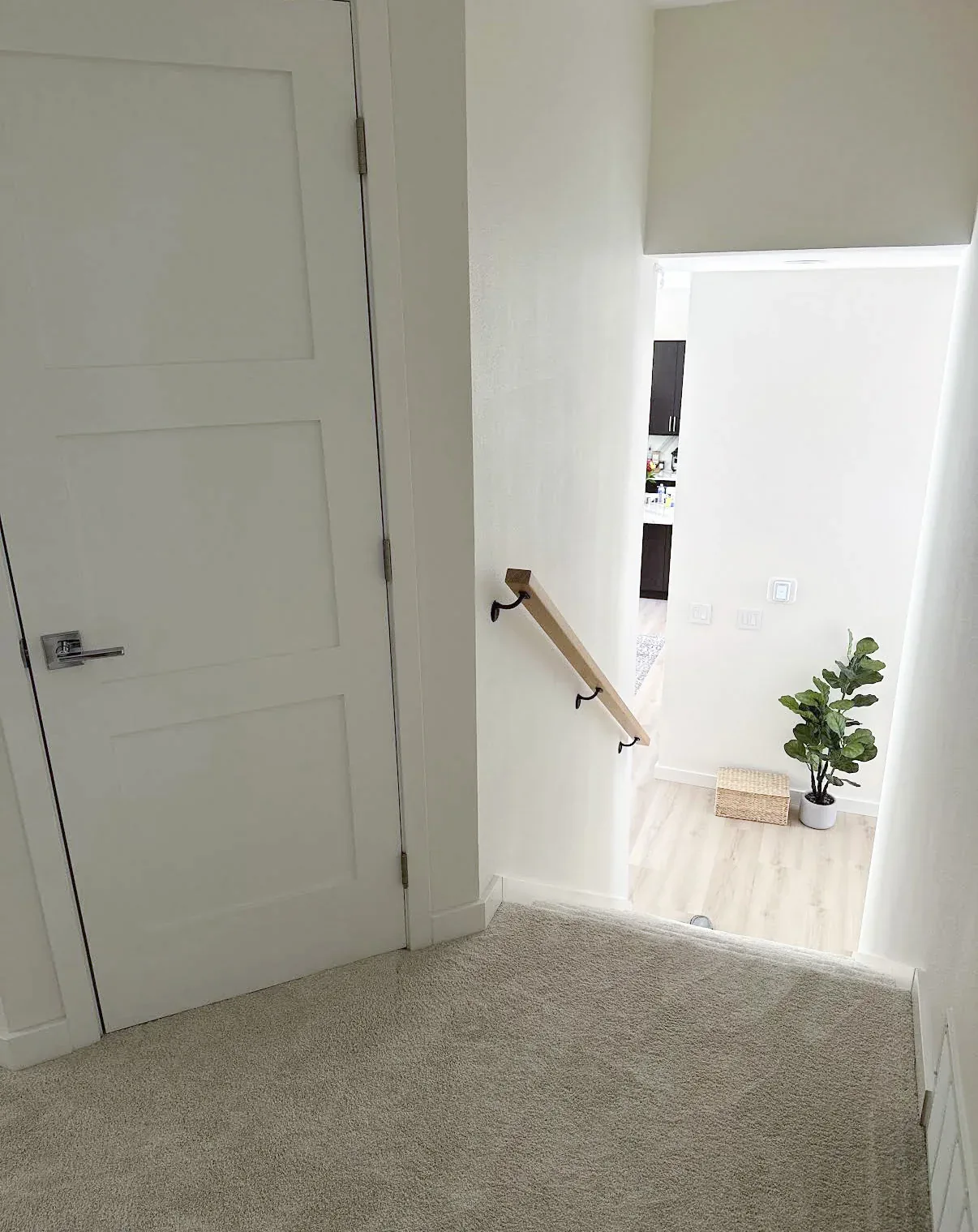 Refinished upper landing in the Kirkland whole home remodel