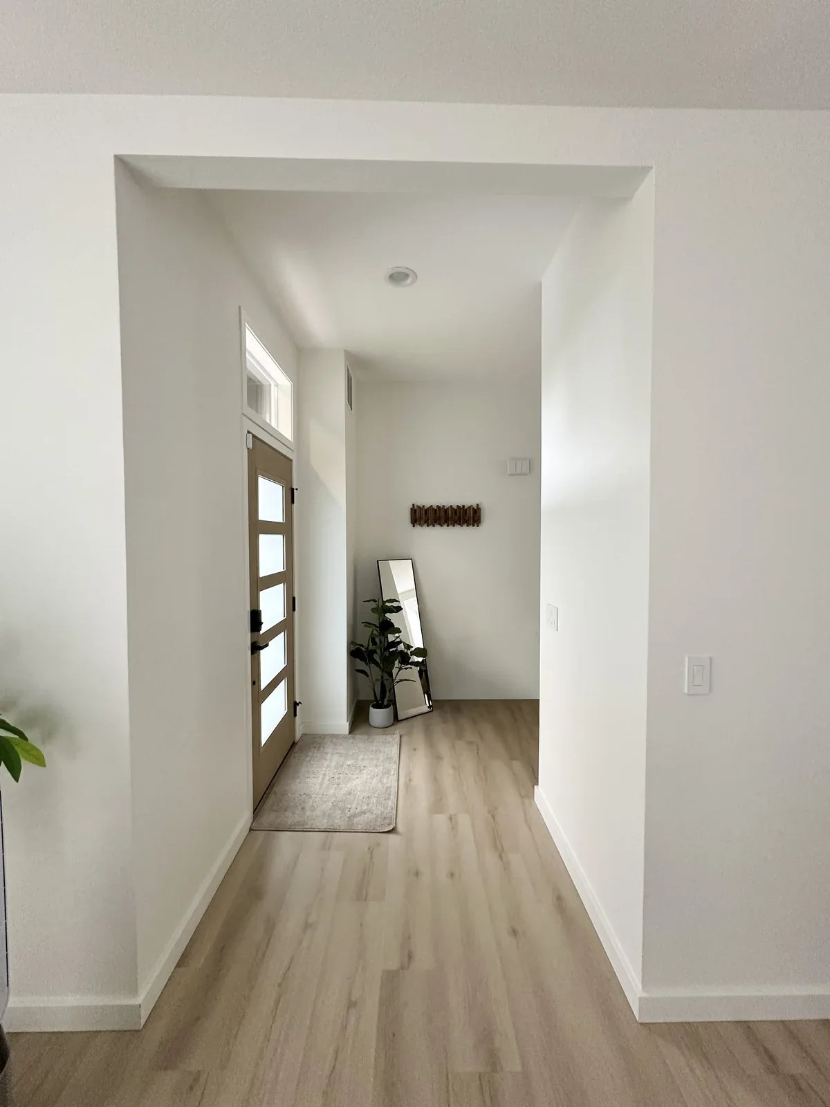Widened foyer opening after the Kirkland whole home remodel