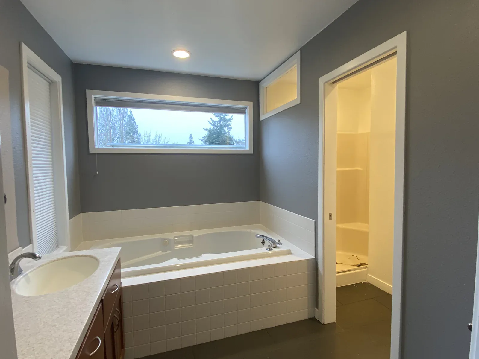 Compartmentalized Primary Bathroom before the Kirkland remodel