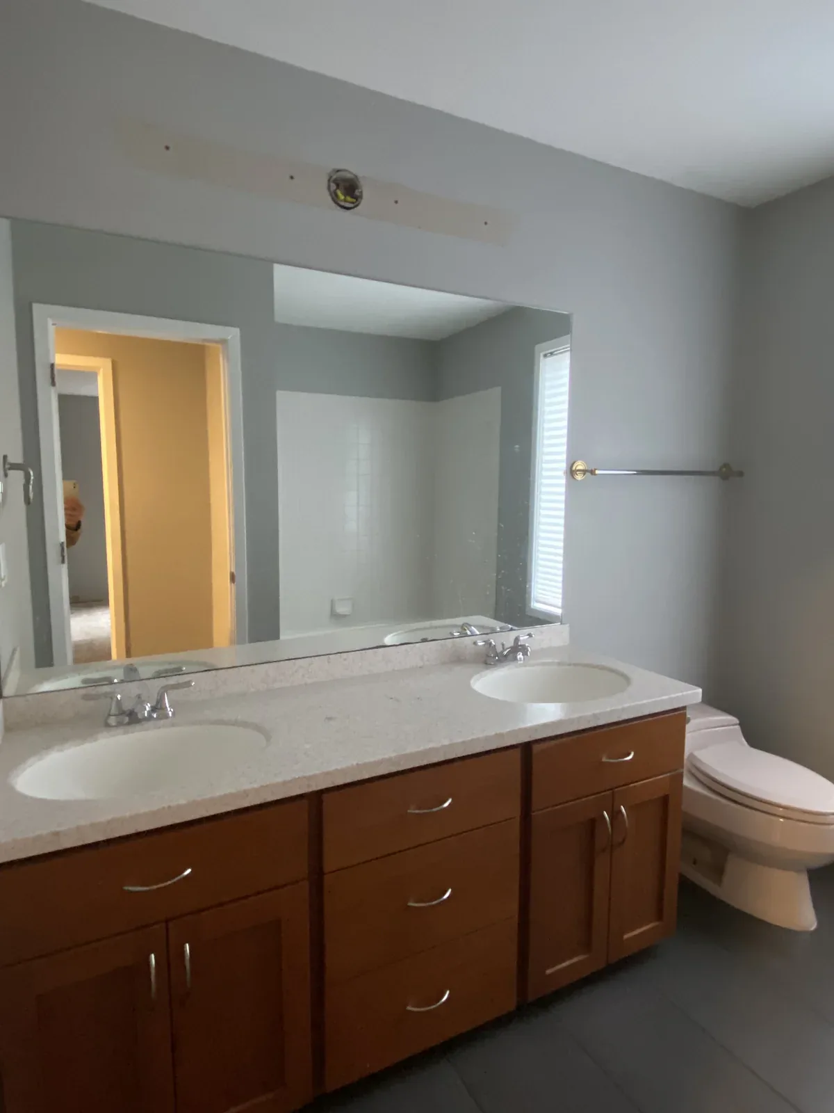Old double vanity before the Kirkland whole home remodel