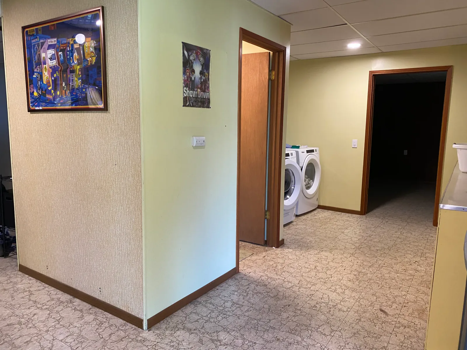Existing bathroom and laundry area in Kirkland, WA