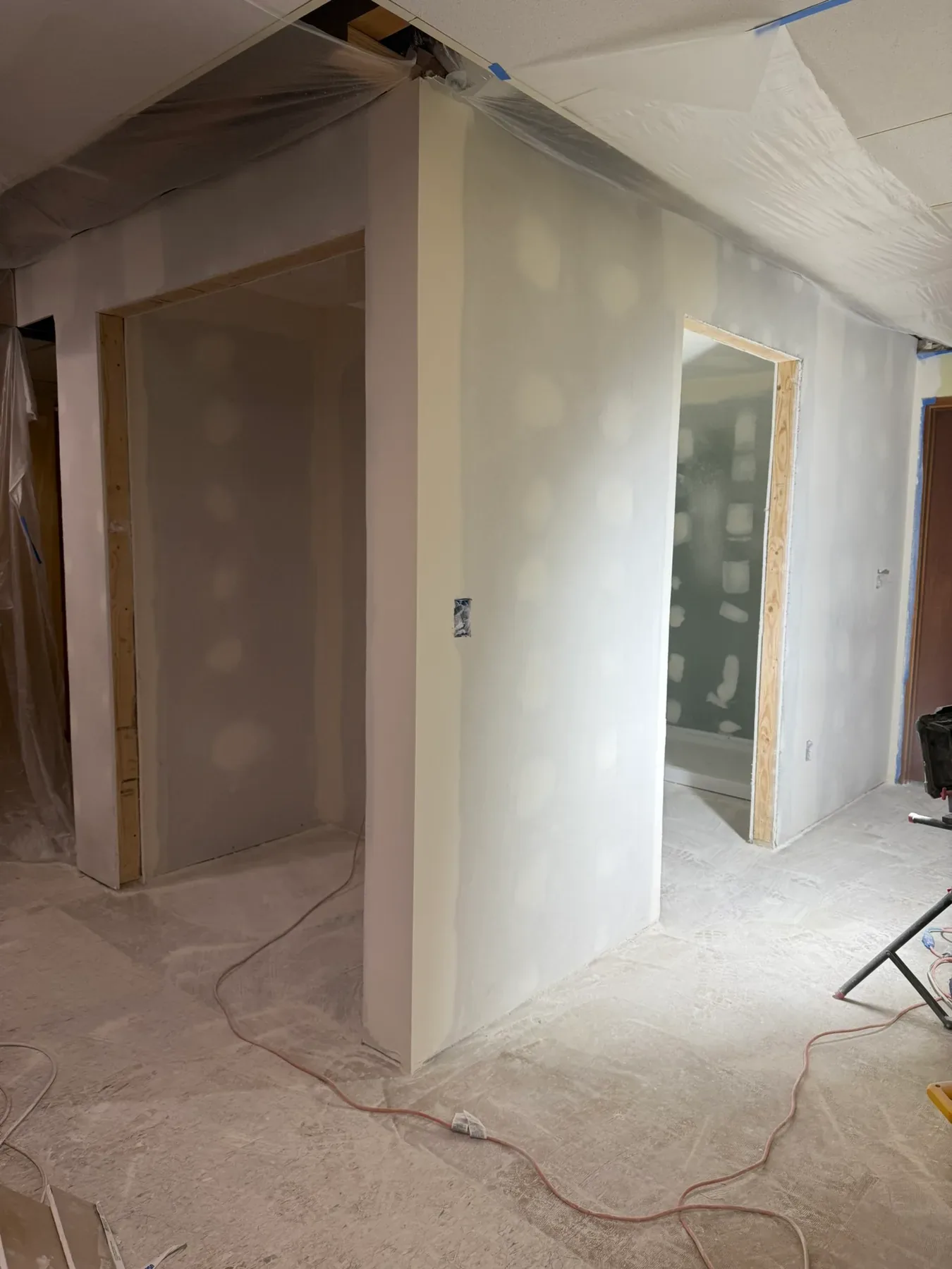 Drywall and paint work in progress in Kirkland, WA