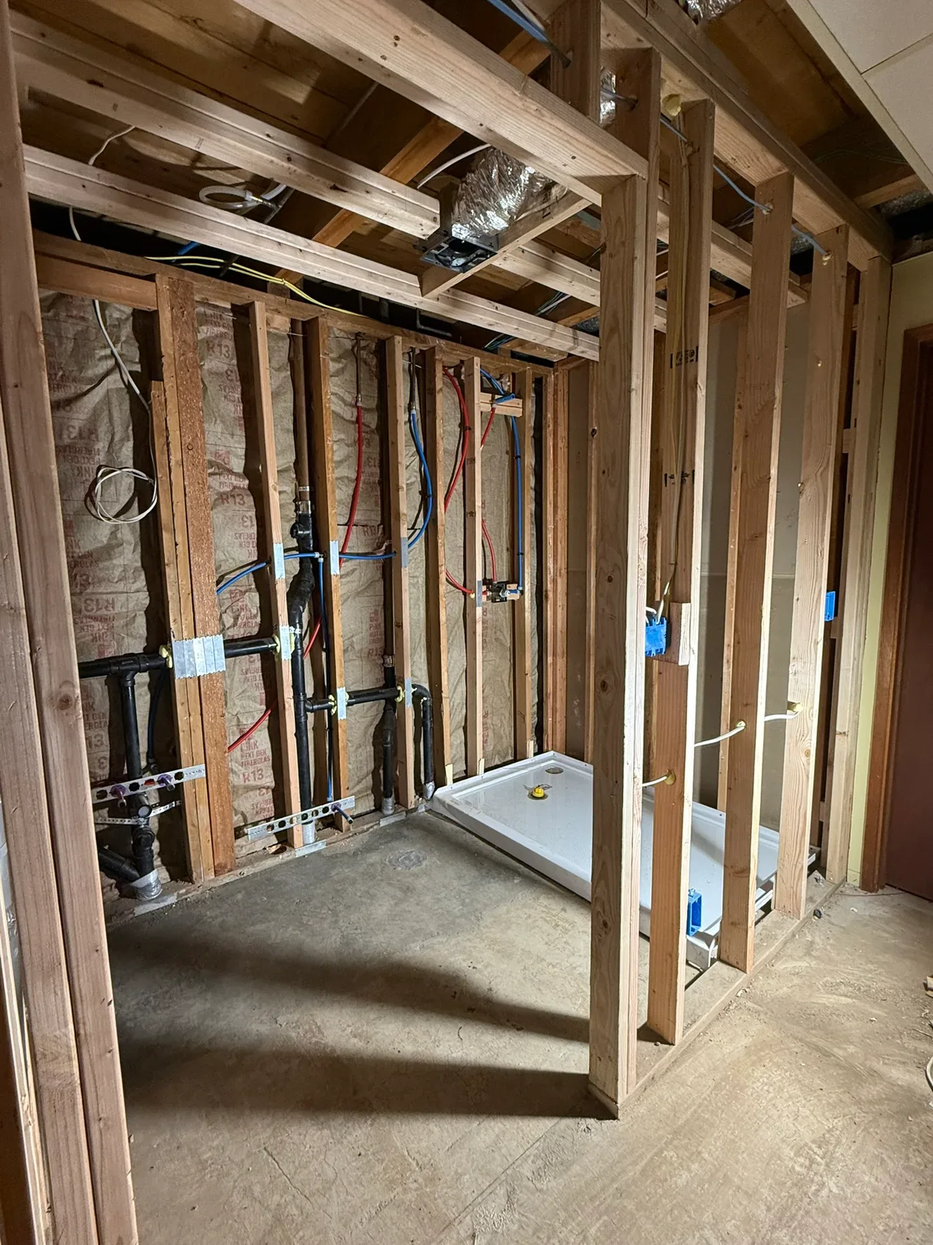 Rough-in work in progress in Kirkland, WA