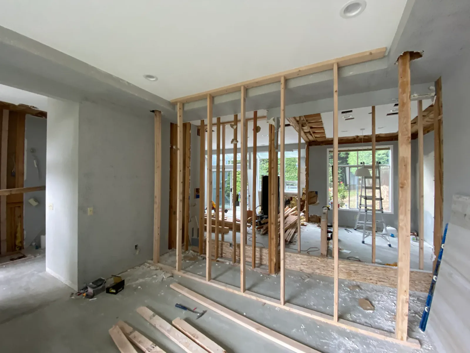 Wall removal and structural work in Kirkland, WA