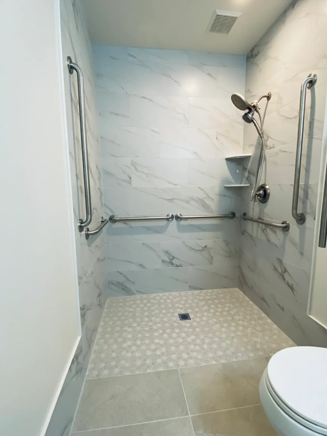 Wet room construction in progress in Sammamish, WA