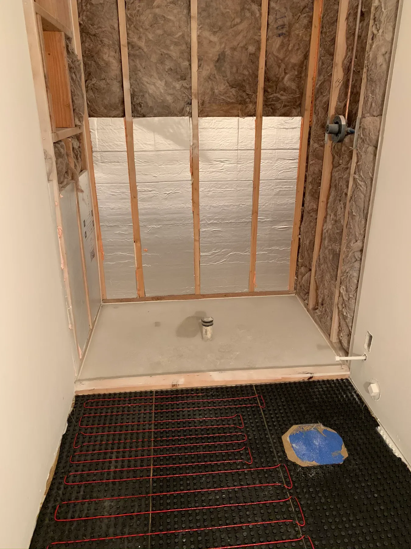In-progress bathroom in Greater Seattle Area